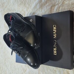 Bruno Marc Men's or Youth Black Oxford Dress Shoes Size 6